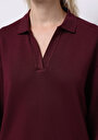 thumb-Afișați detalii pentru Tricou Polo Cu Maneca Lunga De Dama Mov Regular Fit  Cl1075636