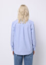 thumb-Afișați detalii pentru Camasa Cu Maneca Lunga De Dama Albastru Regular Fit  Cl1075215