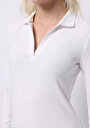 thumb-Afișați detalii pentru Bluza Cu Maneca Lunga De Dama Alb Slim Fit  Cl1075898
