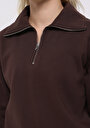 thumb-Afișați detalii pentru Hanorac / Bluza De Dama Maro Regular Fit  Cl1065678