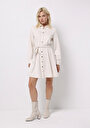 thumb-Afișați detalii pentru Rochie De Dama Ecru Regular Fit  Cl1075624