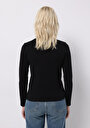 thumb-Afișați detalii pentru Tricou Cu Maneca Lunga De Dama Negru Slim Fit  Cl1076452