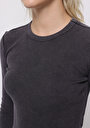 thumb-Afișați detalii pentru Tricou Cu Maneca Lunga De Dama Antracit Slim Fit  Cl1075613