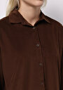 thumb-Afișați detalii pentru Camasa Cu Maneca Lunga De Dama Maro Regular Fit  Cl1070171