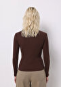 thumb-Afișați detalii pentru Pulover De Dama Maro Slim Fit  Cl1076035
