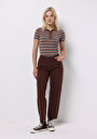 thumb-Afișați detalii pentru Pantaloni De Dama Maro Barrel Fit  Cl1076105
