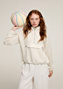 thumb-Afișați detalii pentru Hanorac / Bluza De Dama Ecru Regular Fit  Cl1075635