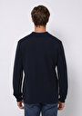 thumb-Afișați detalii pentru Pulover De Barbati Albastru Marin Regular Fit  Cl1077184