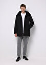 thumb-Afișați detalii pentru Palton De Barbati Negru Regular Fit  Cl1076722
