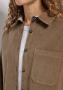 thumb-Afișați detalii pentru Camasa Cu Maneca Lunga De Dama Bej Regular Fit  Cl1076672