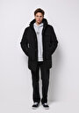 thumb-Afișați detalii pentru Palton De Barbati Negru Regular Fit  Cl1076393