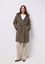 thumb-Afișați detalii pentru Palton De Dama Maro Regular Fit  Cl1075681