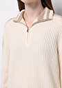 thumb-Afișați detalii pentru Pulover De Dama Ecru Regular Fit  Cl1076690