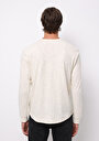 thumb-Afișați detalii pentru Tricou Cu Maneca Lunga De Barbati Ecru Regular Fit  Cl1076432
