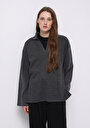 thumb-Afișați detalii pentru Pulover De Dama Antracit Regular Fit  Cl1076712