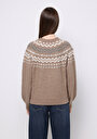 thumb-Afișați detalii pentru Pulover De Dama Bej Regular Fit  Cl1076626