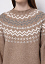 thumb-Afișați detalii pentru Pulover De Dama Bej Regular Fit  Cl1076626