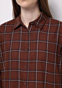 thumb-Afișați detalii pentru Camasa Cu Maneca Lunga De Dama Maro Regular Fit  Cl1077176