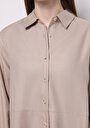 thumb-Afișați detalii pentru Camasa Cu Maneca Lunga De Dama Bej Relax Fit  Cl1077319
