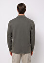 thumb-Afișați detalii pentru Pulover De Barbati Kaki Regular Fit  Cl1076234