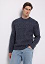 thumb-Afișați detalii pentru Pulover De Barbati Albastru Marin Regular Fit  Cl1076368