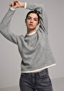 thumb-Afișați detalii pentru Pulover De Dama Gri Regular Fit  Cl1077738