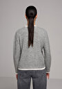 thumb-Afișați detalii pentru Pulover De Dama Gri Regular Fit  Cl1077738