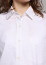 thumb-Afișați detalii pentru Camasa Cu Maneca Lunga De Dama Alb Boyfriend Fit  Cl1078110