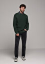 thumb-Afișați detalii pentru Pulover De Barbati Verde Regular Fit  Cl1077457