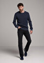 thumb-Afișați detalii pentru Pulover De Barbati Albastru Regular Fit  Cl1078143