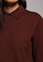 thumb-Afișați detalii pentru Pulover De Dama Maro Regular Fit  Cl1077771