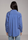 thumb-Afișați detalii pentru Camasa Cu Maneca Lunga De Dama Albastru Fashion Fit  Cl1078109