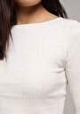 thumb-Afișați detalii pentru Pulover De Dama Alb Slim Fit  Cl1077158