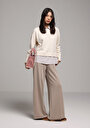 thumb-Afișați detalii pentru Pulover De Dama Ecru Regular Fit  Cl1077728