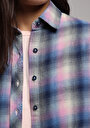 thumb-Afișați detalii pentru Camasa Cu Maneca Lunga De Dama Albastru Boyfriend Fit  Cl1078297