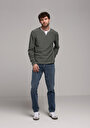 thumb-Afișați detalii pentru Pulover De Barbati Verde Regular Fit  Cl1080087