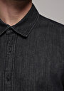 thumb-Afișați detalii pentru Camasa Cu Maneca Lunga De Barbati Negru Regular Fit  Cl1078188