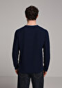 thumb-Afișați detalii pentru Pulover De Barbati Albastru Marin Regular Fit  Cl1080087