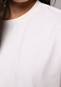 thumb-Afișați detalii pentru Tricou Cu Maneca Scurta De Dama Alb Boyfriend Fit  Cl1080058