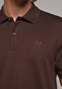 thumb-Afișați detalii pentru Tricou Polo Cu Maneca Scurta De Barbati Maro Regular Fit  Cl1080054