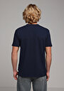 thumb-Afișați detalii pentru Tricou Cu Maneca Scurta De Barbati Albastru Marin Regular Fit  Cl1080060