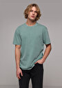thumb-Afișați detalii pentru Tricou Cu Maneca Scurta De Barbati Verde Comfort Fit  Cl1078664