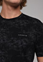 thumb-Afișați detalii pentru Tricou Cu Maneca Scurta De Barbati Negru Regular Fit  Cl1079239