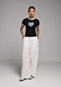 thumb-Afișați detalii pentru Pantaloni De Dama Alb Regular Fit  Cl1079430