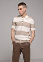 thumb-Afișați detalii pentru Pulover Cu Mâneci Scurte De Barbati Bej Regular Fit  Cl1077622