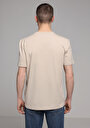 thumb-Afișați detalii pentru Tricou Cu Maneca Scurta De Barbati Bej Regular Fit  Cl1079722
