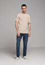 thumb-Afișați detalii pentru Tricou Cu Maneca Scurta De Barbati Bej Regular Fit  Cl1079722