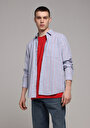 thumb-Afișați detalii pentru Camasa Cu Maneca Lunga De Barbati Albastru Regular Fit  Cl1078617