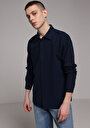 thumb-Afișați detalii pentru Camasa Cu Maneca Lunga De Barbati Albastru Marin Regular Fit  Cl1078983
