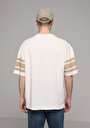 thumb-Afișați detalii pentru Tricou Cu Maneca Scurta De Barbati Ecru Oversize Fit  Cl1078660